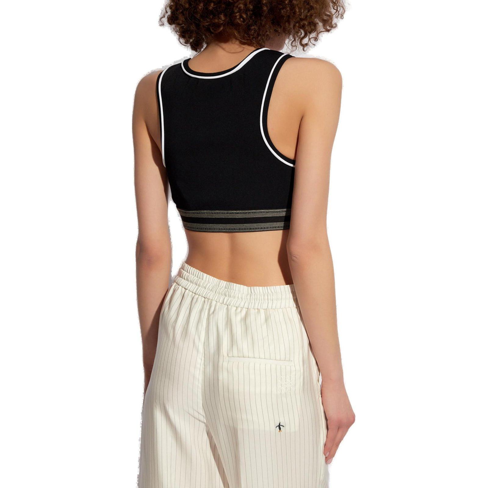 Shop (W) Camiseta sin mangas negra con logo LOEWE SS24. S359Y14KEF-1100