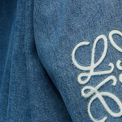 (Women) LOEWE SS24 Cropped Denim Hoodie Jacket with Drawstring - Blue S359Y13X63-5320 Shop (Women) LOEWE SS24 Cropped Denim Hoodie Jacket with Drawstring - Blue S359Y13X63-5320