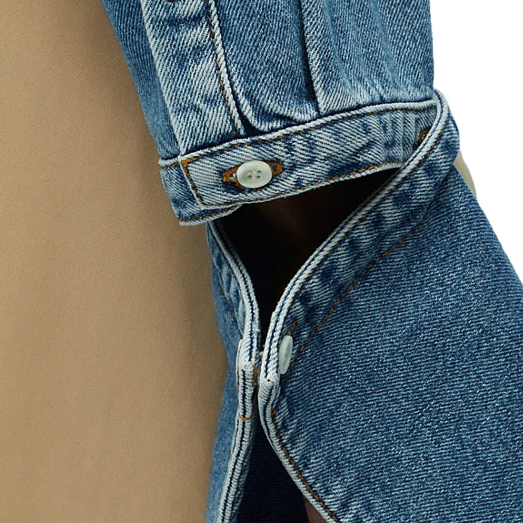 Details for (W) LOEWE SS24 Chaqueta Hoodie Denim Recortada con Cordón - Azul S359Y13X63-5320