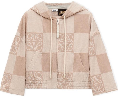 (W) LOEWE SS24 短版連帽外套植舊標誌 - 托斯卡尼米色 S616Y25X10-2240 Order (W) LOEWE SS24 短版連帽外套植舊標誌 - 托斯卡尼米色 S616Y25X10-2240