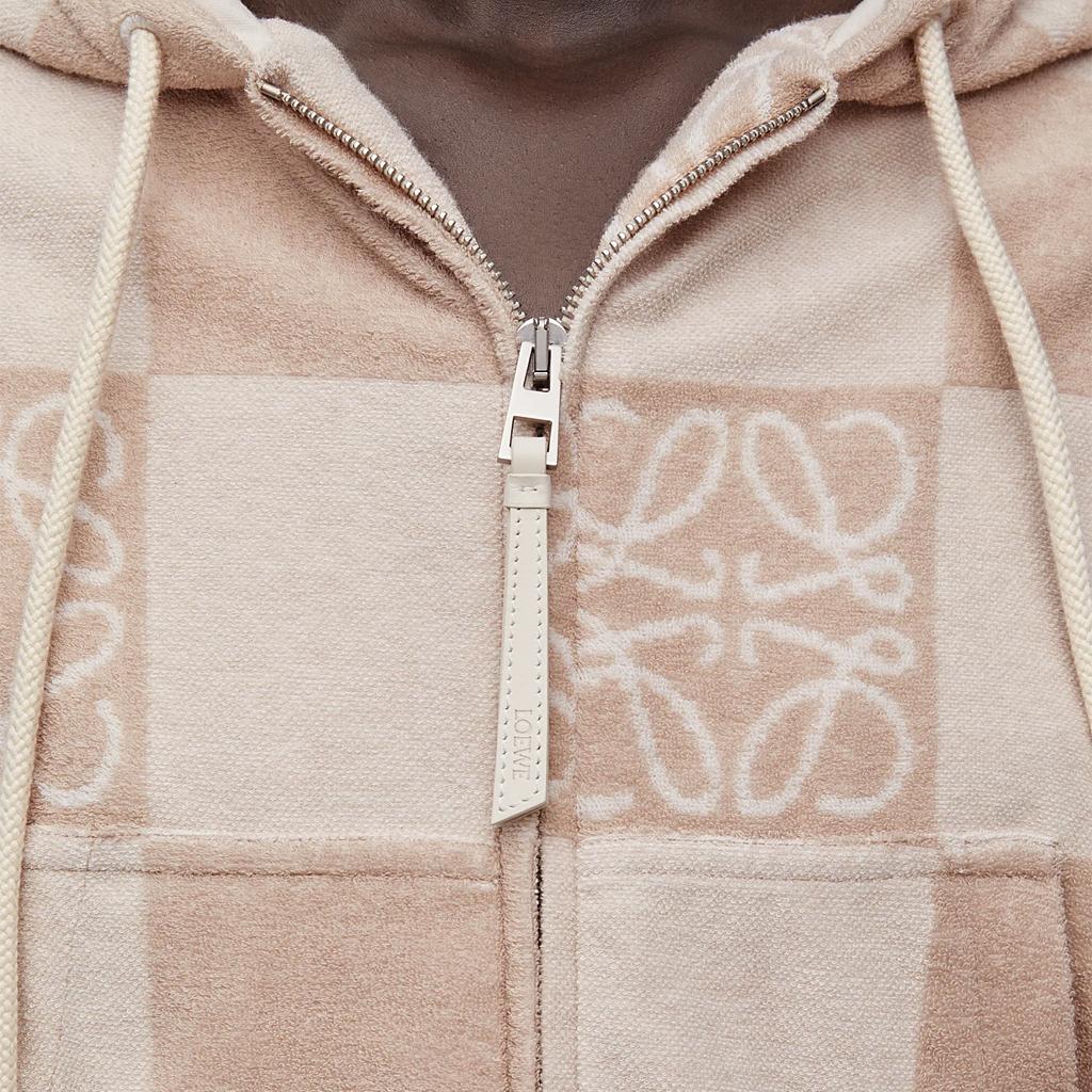 Details for (W) LOEWE SS24 短版連帽外套植舊標誌 - 托斯卡尼米色 S616Y25X10-2240