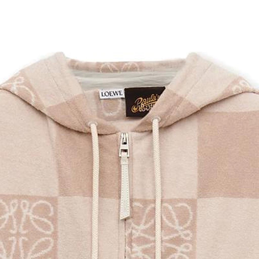 Sizing (W) LOEWE SS24 短版連帽外套植舊標誌 - 托斯卡尼米色 S616Y25X10-2240
