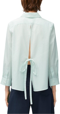 (W) LOEWE 2024春夏 綠白條紋長袖襯衫 S359Y05XCB-4102 Purchase (W) LOEWE 2024春夏 綠白條紋長袖襯衫 S359Y05XCB-4102