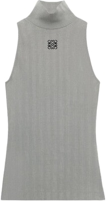 (W) LOEWE SS24 Gris Slim-Fit Top de Cuello Alto con Bordado de Logotipo. S359Y23X81-8594 Buy (W) LOEWE SS24 Gris Slim-Fit Top de Cuello Alto con Bordado de Logotipo. S359Y23X81-8594
