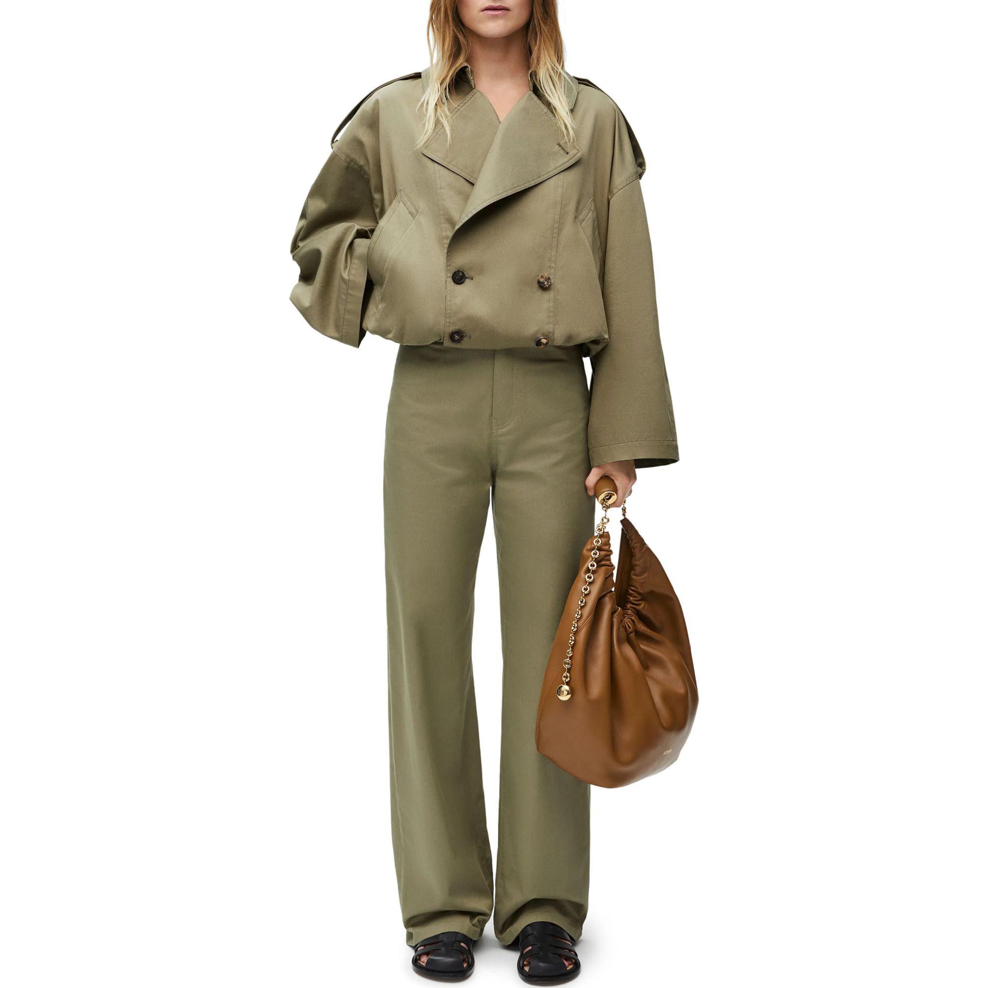 Lookbook (W) LOEWE SS24 Chaqueta Corta Cruzada Verde Militar. S540Y02XAW-4430