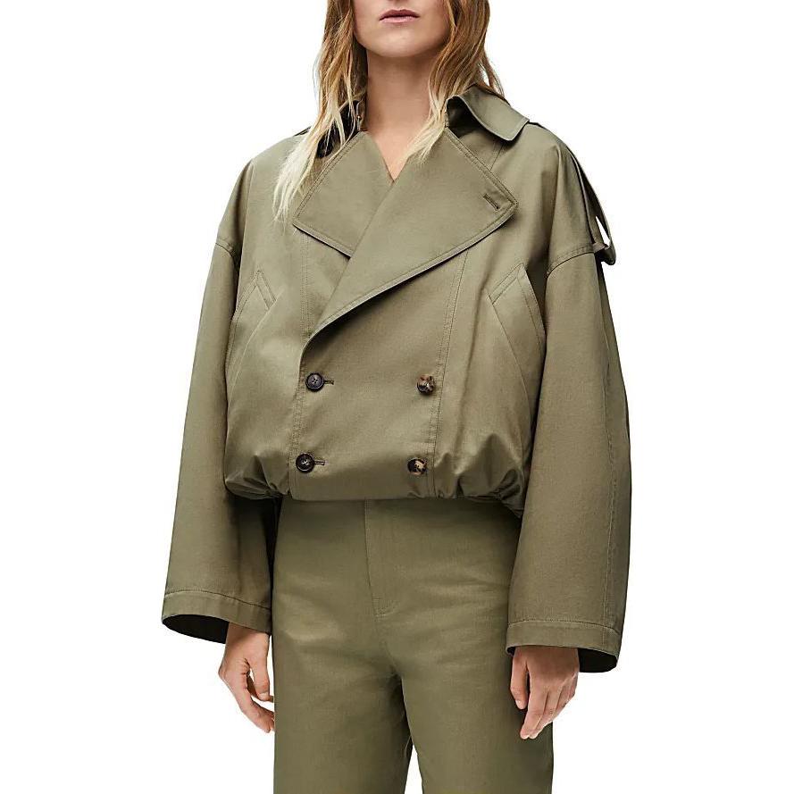 Shop (W) LOEWE SS24 Chaqueta Corta Cruzada Verde Militar. S540Y02XAW-4430