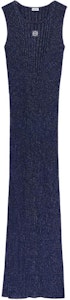 (W) 罗意威SS24海军蓝无袖针织连衣裙,徽标刺绣及侧开叉设计。 S359Y15KA2-5120 Buy (W) 罗意威SS24海军蓝无袖针织连衣裙,徽标刺绣及侧开叉设计。 S359Y15KA2-5120