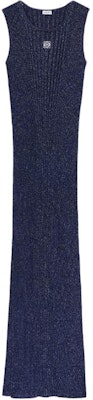 (W) 罗意威SS24海军蓝无袖针织连衣裙,徽标刺绣及侧开叉设计。 S359Y15KA2-5120 Buy (W) 罗意威SS24海军蓝无袖针织连衣裙,徽标刺绣及侧开叉设计。 S359Y15KA2-5120