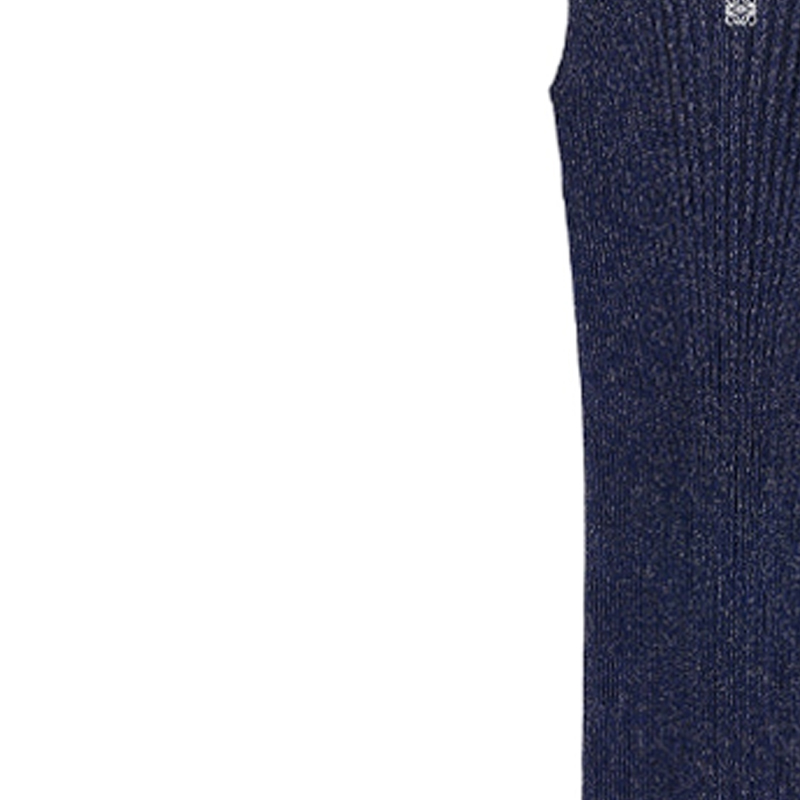 Details for (W) 罗意威SS24海军蓝无袖针织连衣裙，徽标刺绣及侧开叉设计。 S359Y15KA2-5120