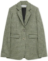 (Women) LOEWE SS24 Slim-Fit Plaid Single-Breasted Jacket Multicolor S540Y03XAB-8532 (Women) LOEWE SS24 Slim-Fit Plaid Single-Breasted Jacket Multicolor S540Y03XAB-8532
