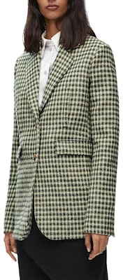 (Women) LOEWE SS24 Slim-Fit Plaid Single-Breasted Jacket Multicolor S540Y03XAB-8532 Purchase (Women) LOEWE SS24 Slim-Fit Plaid Single-Breasted Jacket Multicolor S540Y03XAB-8532