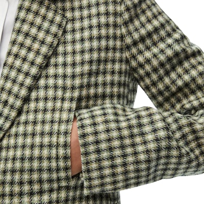 (Women) LOEWE SS24 Slim-Fit Plaid Single-Breasted Jacket Multicolor S540Y03XAB-8532 Details for (Women) LOEWE SS24 Slim-Fit Plaid Single-Breasted Jacket Multicolor S540Y03XAB-8532