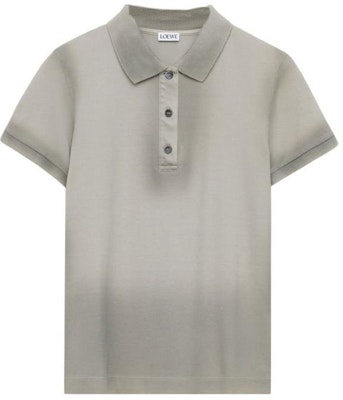 (W) ロエベ SS24 ソリッド ボタンアップ 半袖 ポロシャツ クールグレー。 S540Y23X36-5942 Buy (W) ロエベ SS24 ソリッド ボタンアップ 半袖 ポロシャツ クールグレー。 S540Y23X36-5942