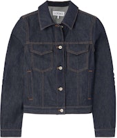 (Women) LOEWE SS24 Solid Color Denim Jacket Long Sleeve Blue S359Y50X59-2834 (Women) LOEWE SS24 Solid Color Denim Jacket Long Sleeve Blue S359Y50X59-2834