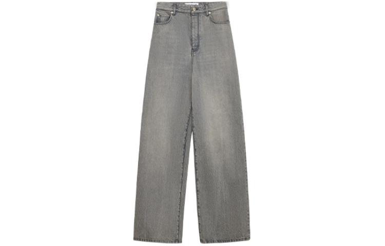 Order (W) ロエベ SS24 ウォッシュド ハイウエスト ルーズ ボタン ジーンズ グレー S540Y11X75-1440