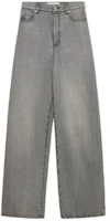 Order (W) LOEWE SS24 水洗高腰宽松纽扣牛仔裤 灰色 S540Y11X75-1440