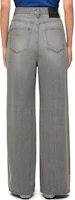 Shop (W) LOEWE SS24 水洗高腰宽松纽扣牛仔裤 灰色 S540Y11X75-1440