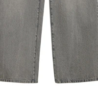 Sizing (W) LOEWE SS24 水洗高腰宽松纽扣牛仔裤 灰色 S540Y11X75-1440