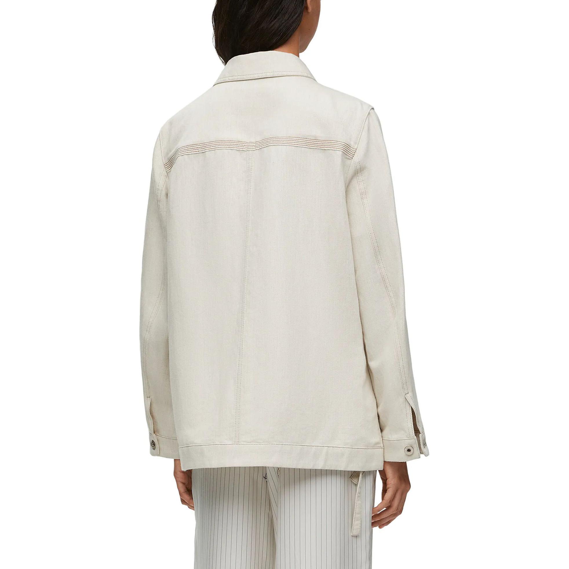 Shop (W) LOEWE SS24 白色花飾領單排扣休閒外套. S359Y02XB7-2370