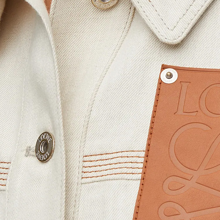 Details for (W) LOEWE SS24 白色花飾領單排扣休閒外套. S359Y02XB7-2370