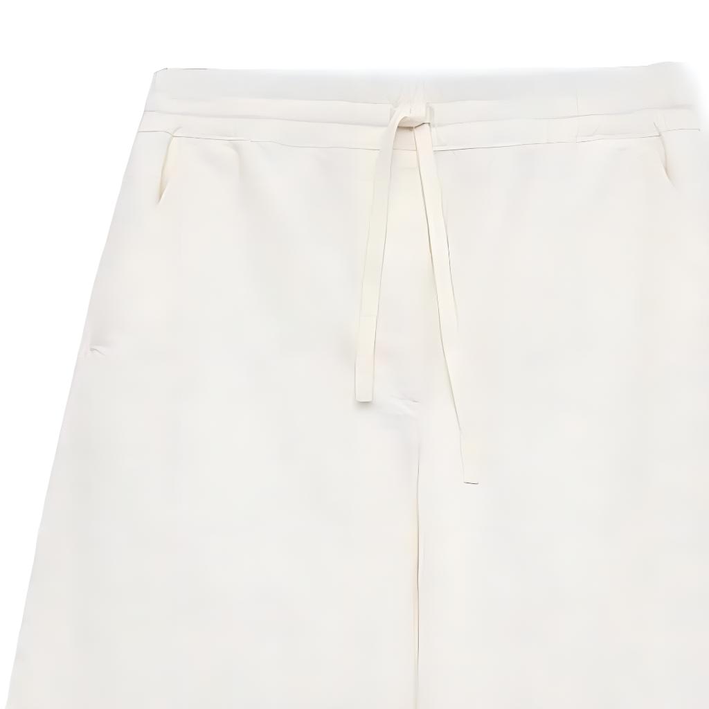 Sizing (Women) LOEWE SS24  White Cropped Relaxed Pants with Embroidery Details. S616Y11X37-2100