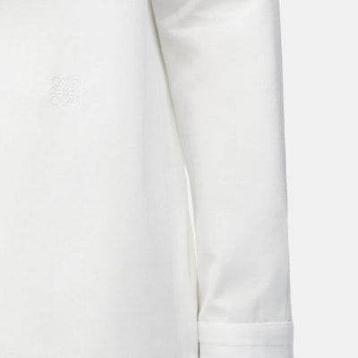 (W) LOEWE SS24 白色刺繡Logo尖領襯衫 S540Y05X97-2100 Purchase (W) LOEWE SS24 白色刺繡Logo尖領襯衫 S540Y05X97-2100