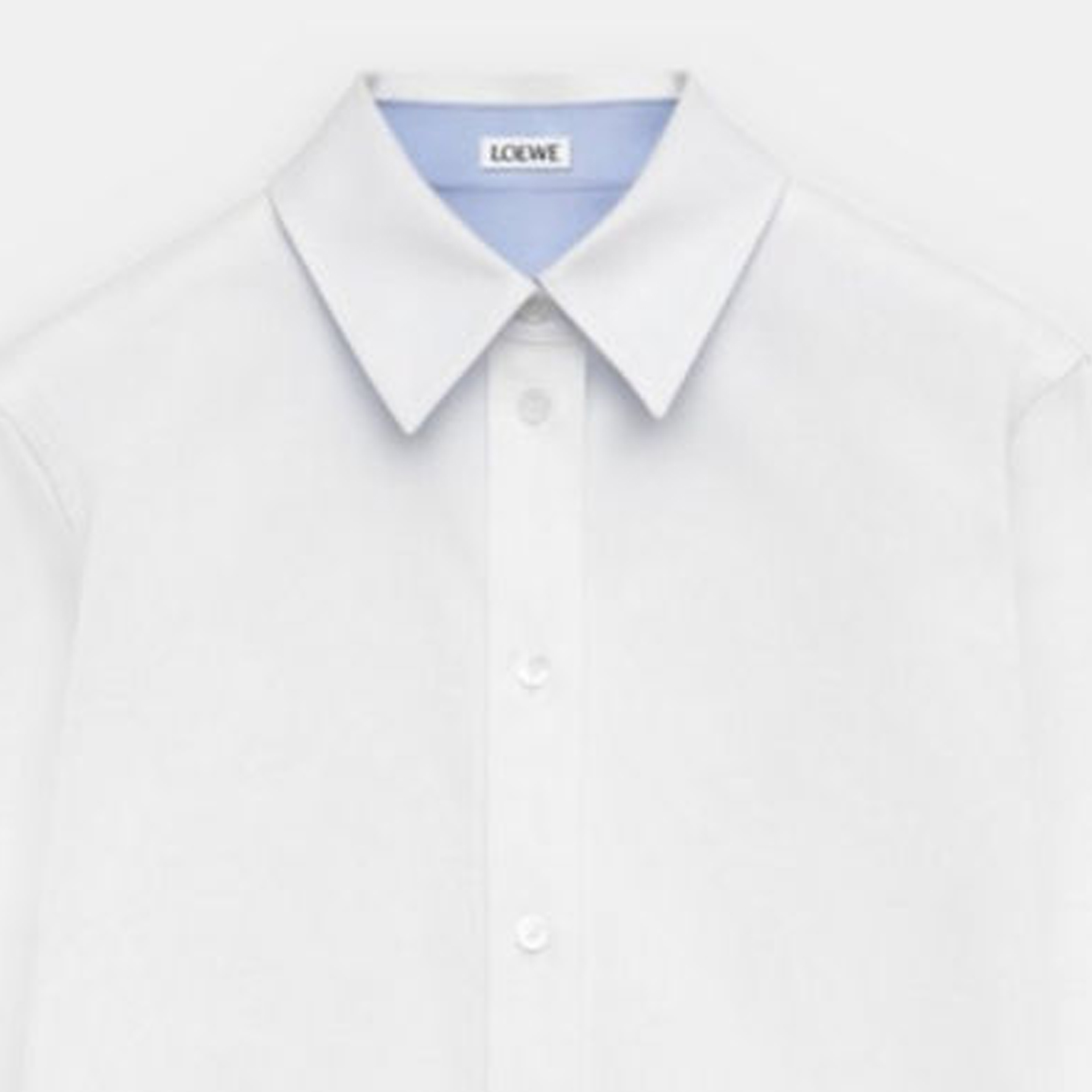 Details for (W) ロエベ SS24 刺繍ロゴ付きホワイトシャツ ポイントカラー付き. S540Y05X97-2100