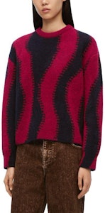 (W) LOEWE SS24 Jacquard Knit Sweater Crewneck Oversize Merah. S359Y14KEL-5114 Lookbook (W) LOEWE SS24 Jacquard Knit Sweater Crewneck Oversize Merah. S359Y14KEL-5114