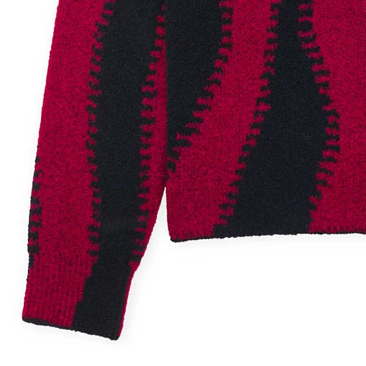 Sizing (W) LOEWE SS24 Jacquard Knit Crewneck Oversized Sweater Merah S359Y14KEL-5114