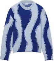 (Women) LOEWE SS24 Pattern Jacquard Knit Oversized Sweater Light Blue. S359Y14KEL-5166 (Women) LOEWE SS24 Pattern Jacquard Knit Oversized Sweater Light Blue. S359Y14KEL-5166