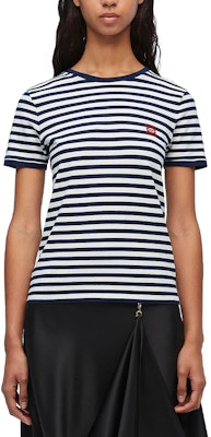 (W) LOEWE SS24 海軍藍條紋修身短袖T恤。 S359Y22X55-4933 Purchase (W) LOEWE SS24 海軍藍條紋修身短袖T恤。 S359Y22X55-4933