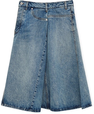 (Women) LOEWE SS25 Asymmetric Denim Maxi Skirt Blue S359Y1EX20-6395 Order (Women) LOEWE SS25 Asymmetric Denim Maxi Skirt Blue S359Y1EX20-6395