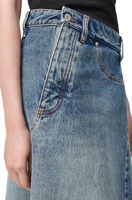 (Women) LOEWE SS25 Asymmetric Denim Maxi Skirt Blue S359Y1EX20-6395 Details for (Women) LOEWE SS25 Asymmetric Denim Maxi Skirt Blue S359Y1EX20-6395