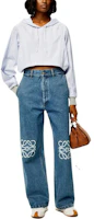 Lookbook (Women) LOEWE SS25 Logo Denim Cotton Loose Fit Jeans - Blue. S359Y11X43-5320