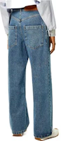 Purchase (Women) LOEWE SS25 Logo Denim Cotton Loose Fit Jeans - Blue. S359Y11X43-5320