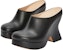 (W) Sandal Tumit Tinggi LOEWE 'Kulit Anak Lembu Hitam' L814V29X01-1100