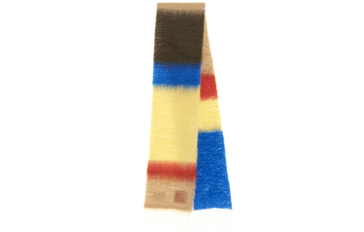 (Women) LOEWE Striped Multicolor Warm Knitted Scarf for Women F526487X073151