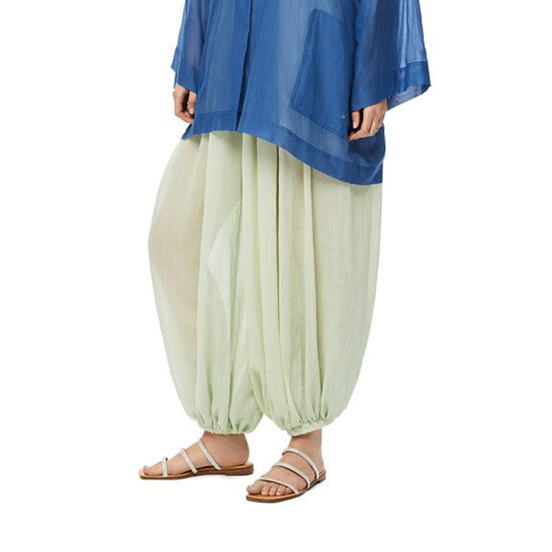 (W) LOEWE Suede and Crystal Flat Lace-Up Sandals 'Silver' 圖 5