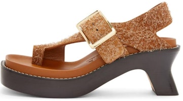 (Women) LOEWE Suede Comfort Versatile Slide Sandals '9cm Strap' L814465X92-2530 (Women) LOEWE Suede Comfort Versatile Slide Sandals '9cm Strap' L814465X92-2530