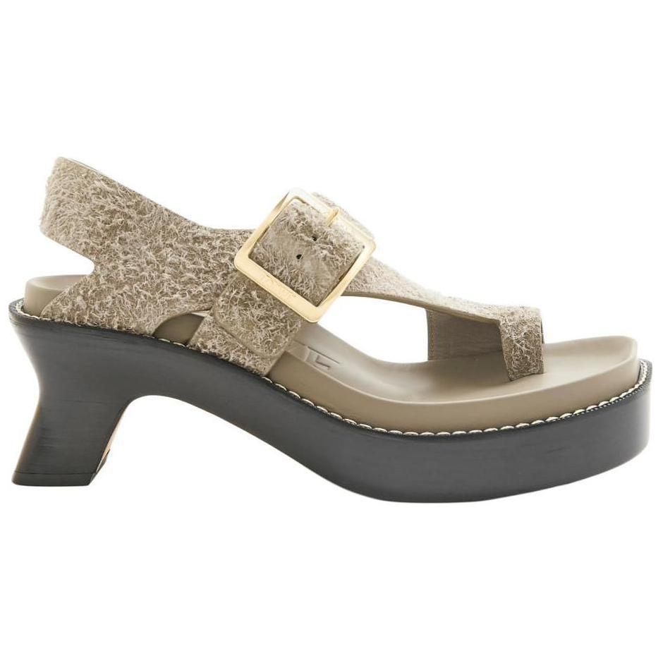 (W) LOEWE Suede CMFTable Versatile Slide Sandals 'Grey' 圖 2