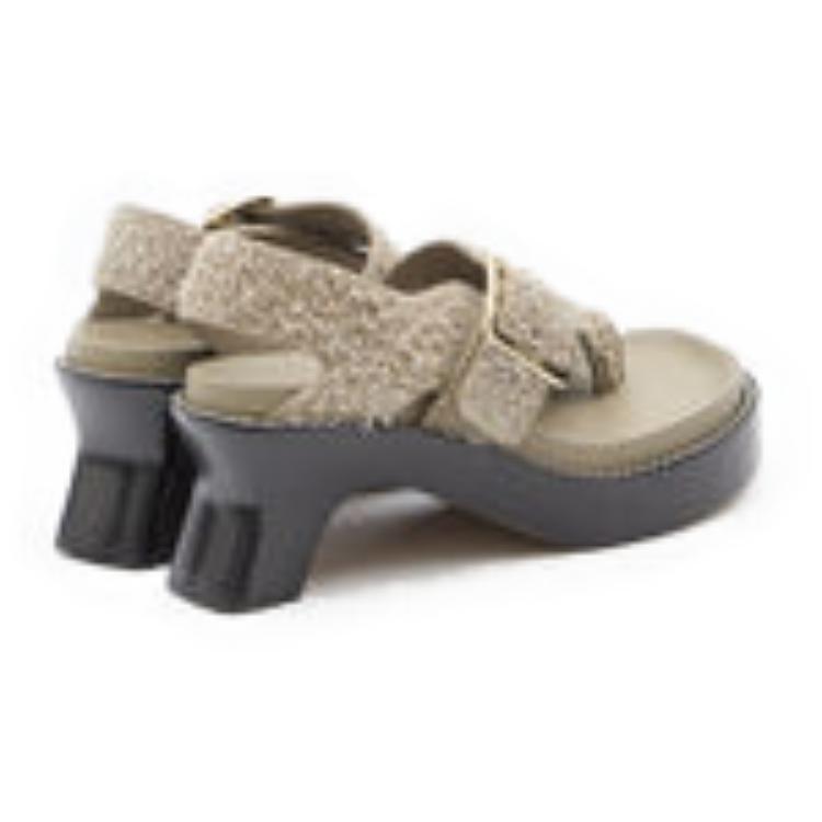 (W) LOEWE Suede CMFTable Versatile Slide Sandals 'Grey' 圖 4