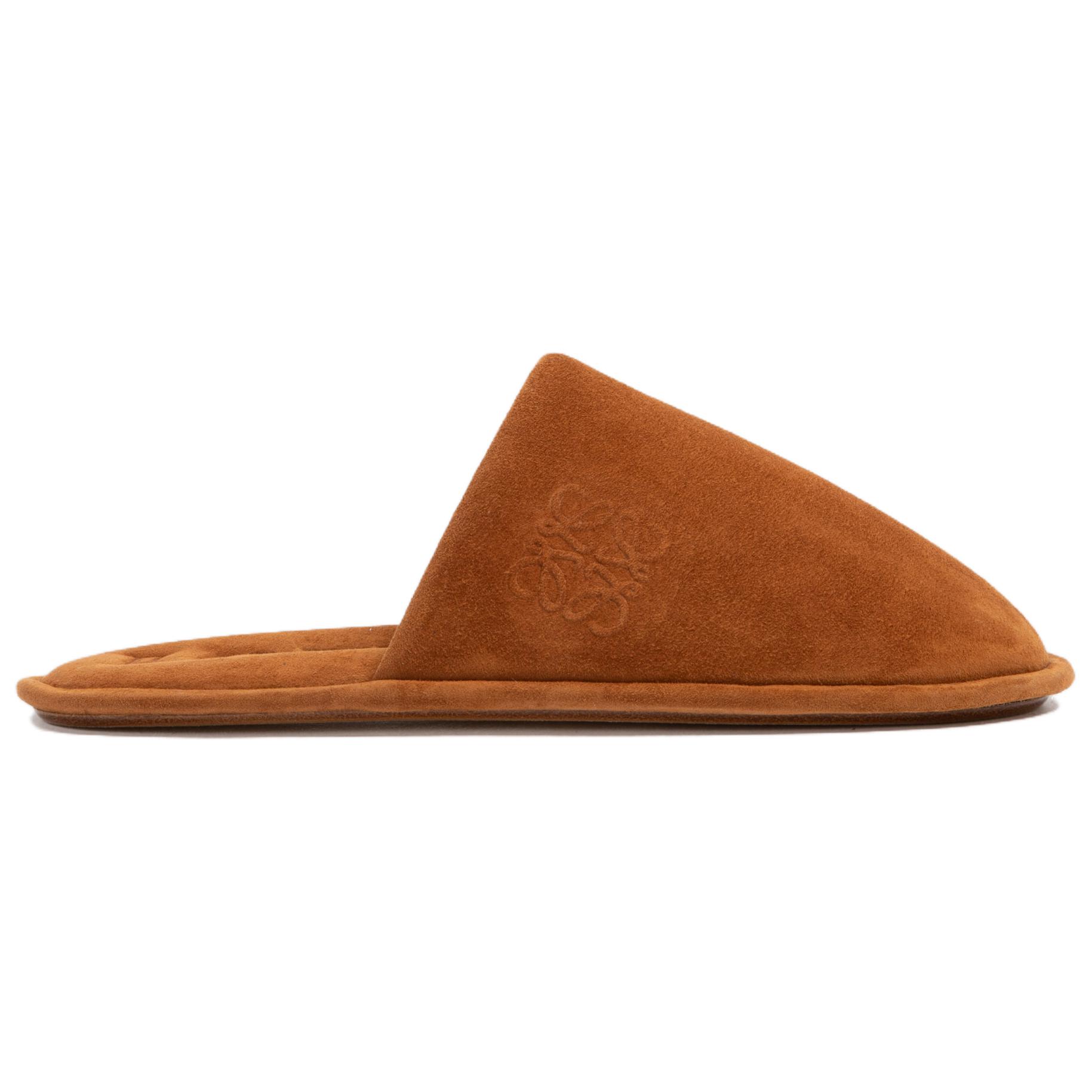 (W) LOEWE Suede Logo Slide 'Brown Fashion' 圖 2