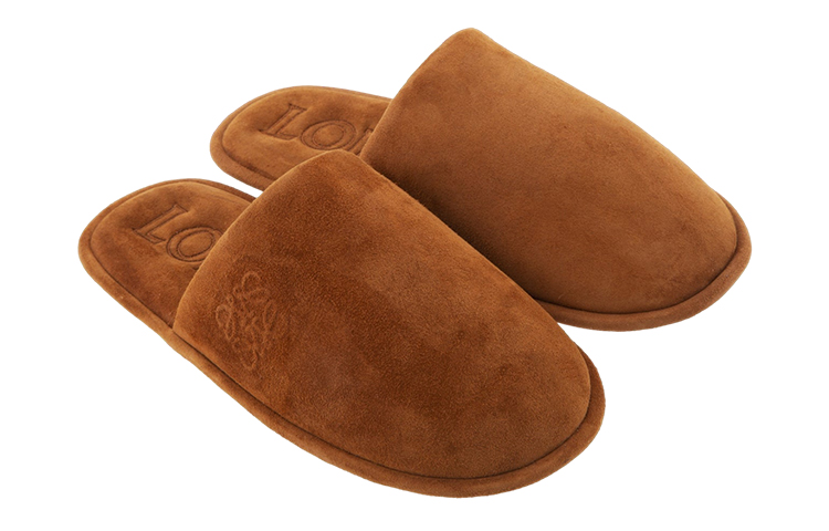 (W) LOEWE Suede Logo Slide 'Brown Fashion' 圖 3