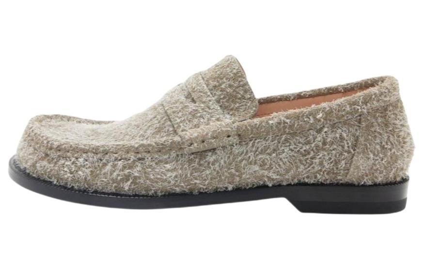 (Women) LOEWE Suede Platform Loafer 'Khaki Green' L815290X14-4160