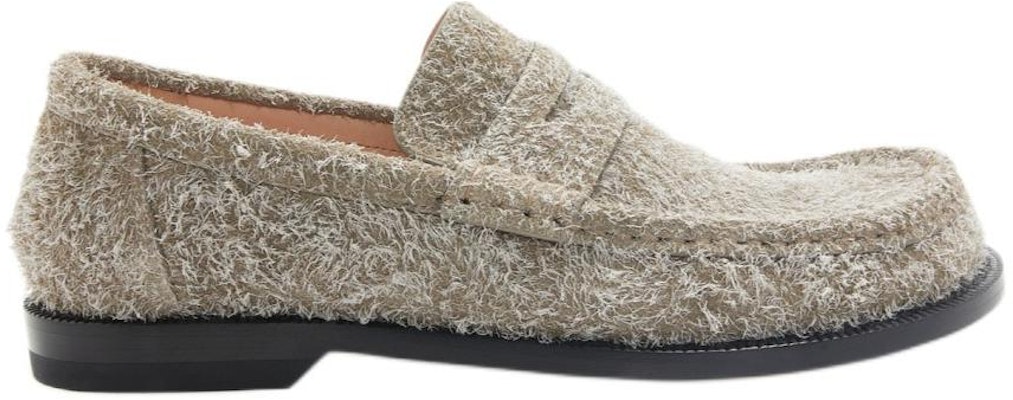 (W) LOEWE Loafer Bertapak Suede 'Khaki Hijau' L815290X14-4160 Order (W) LOEWE Loafer Bertapak Suede 'Khaki Hijau' L815290X14-4160