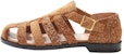 (W) Sandal 'Rom Sepatu Bulat LOEWE Suede dengan Gesper - Coklat' L814465X91-2530