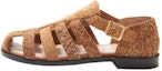Buy (W) Sandal 'Rom Sepatu Bulat LOEWE Suede dengan Gesper - Coklat' L814465X91-2530