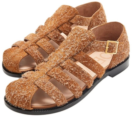 (Women) LOEWE Suede Round Toe Buckle 'Roman Sandal - Brown' L814465X91-2530 Lookbook (Women) LOEWE Suede Round Toe Buckle 'Roman Sandal - Brown' L814465X91-2530