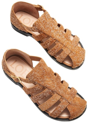 (Women) LOEWE Suede Round Toe Buckle 'Roman Sandal - Brown' L814465X91-2530 Shop (Women) LOEWE Suede Round Toe Buckle 'Roman Sandal - Brown' L814465X91-2530