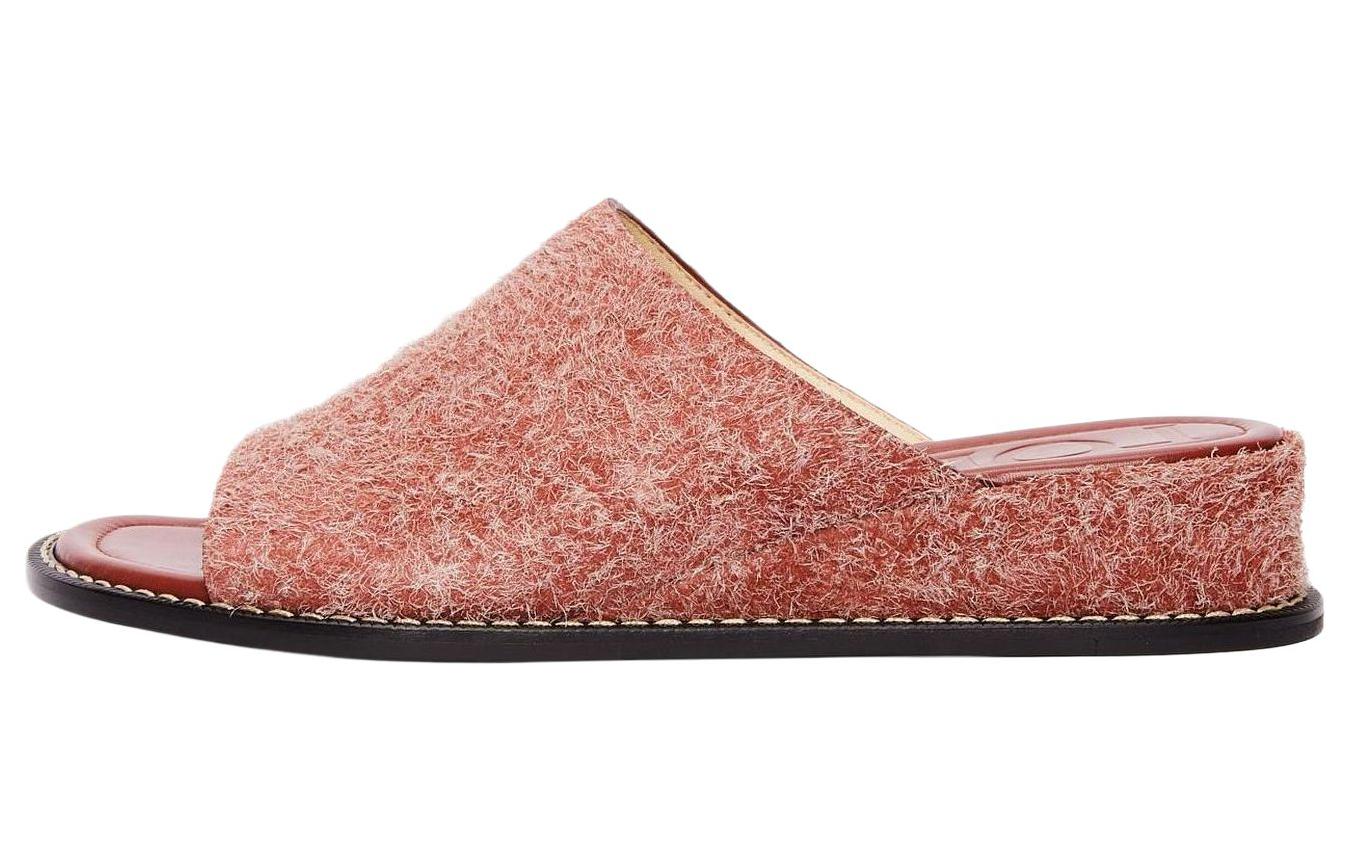 (W) LOEWE Suede Simple Slides 'Red'